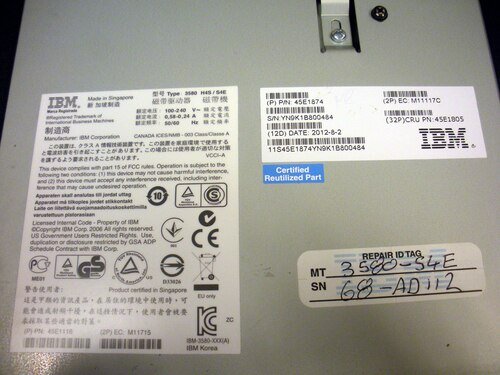 IBM 3580-S4E 800 1600GB Ultrium LTO-4 External SAS Tape Drive TS2240