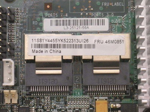 IBM 81Y4455 M5015 PCIE-X8 6 GB SAS Sata Raid Card