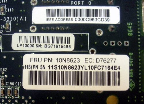 IBM 1977-91XX 197E 03N7067 10N8623 Single Port 2Gb Fibre Channel PCI-X Adapter