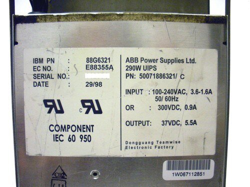 IBM 88G6321 7133 Power Supply and Fan