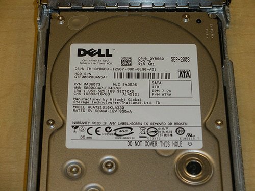 Dell YR660 Hitachi 1TB 7.2K RPM 3.5 SATA 3Gbps Hard Drive