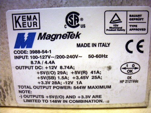 IBM 00P2342 544W AC Power Supply