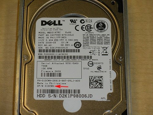 73GB 10K 2.5 SAS 3Gbps Hard Drive Dell 1DCWH Fujitsu MBD2147RC