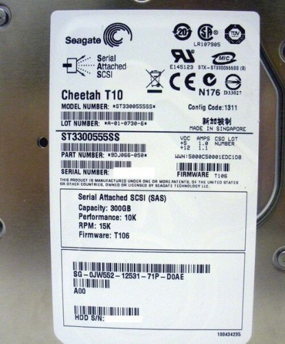 Dell JW552 Seagate ST3300555SS 300GB 10K SAS 3.5in Hard Drive