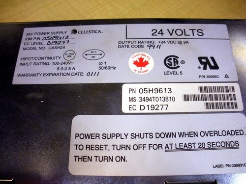 IBM 05H9613 3494 24V Power Supply