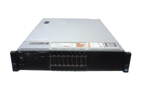 Dell R720 PowerEdge 8X 2.5 Bay Empty Chassis w Backplane Cables Fans 3 Risers
