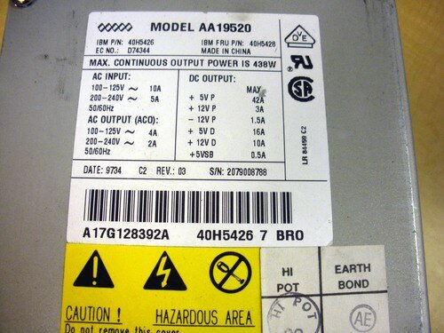 IBM 40H5426 40H5428 474W Power Supply for 7025-F30
