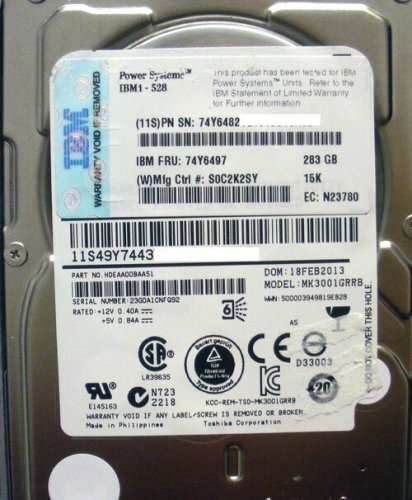 IBM 1948-820X 19B1 283GB 15K 6G SAS SFF-2 Hard Drive Disk IBM i - Lot of 4