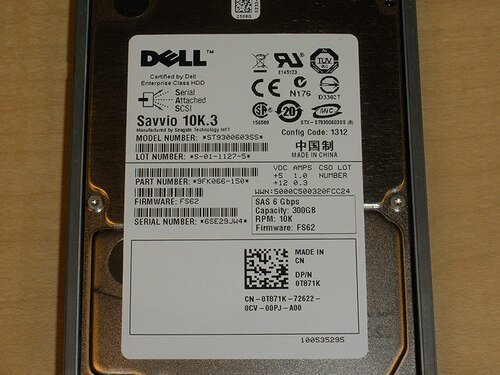 Dell T871K Seagate ST9300603SS 300GB 10K SAS 2.5in 6Gbps Hard Drive