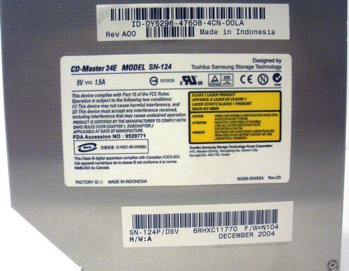 DELL Y5296 24X CD-ROM Slimline IDE Black