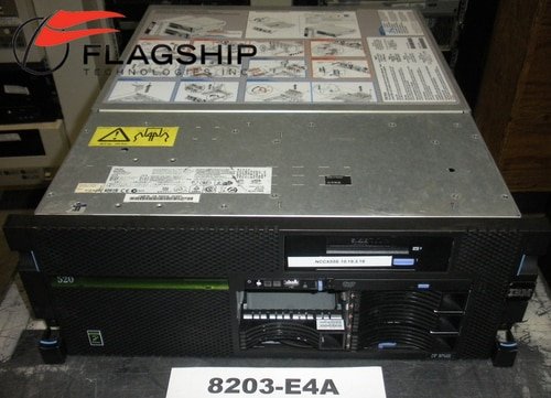 IBM 8203-E4A iSeries 520 Single Core 4.2GHz 4GB 2x 139GB, DVD, OS 5.4, 5 User