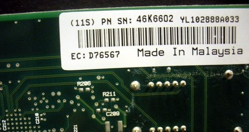 IBM 5768 46K6602 10N6846 2-Port Gigabit Fiber Ethernet-SX PCIe Adapter