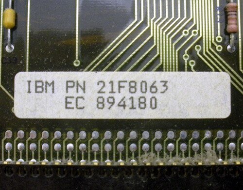 IBM 21F8063 Control Card