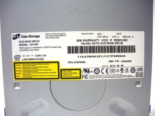 IBM 43W8466 16 48 Sata DVD ROM Drive