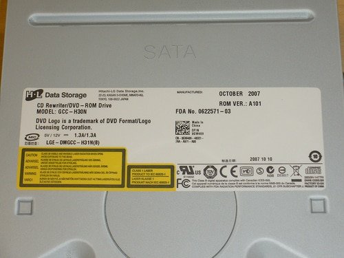 Dell PowerEdge CD-RW DVD-ROM Drive SATA 5.25 GCC-H30N GW409