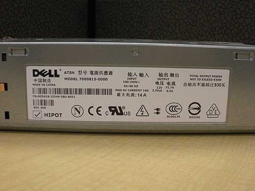 Dell PowerEdge 2800 Redundant Power Supply 930W D3014