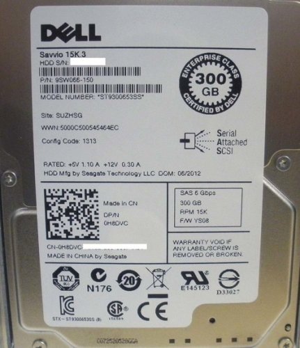 Dell H8DVC Seagate ST9300653SS 300GB 15K SAS 2.5 6Gbps Hard Drive
