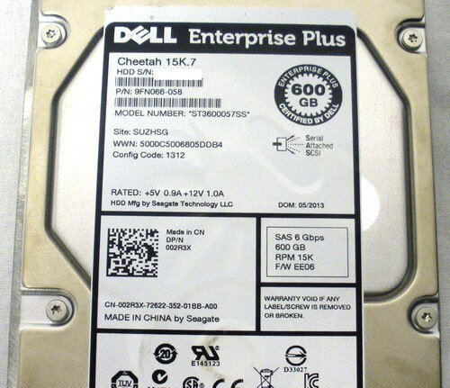 DELL 02R3X 600GB 15K SAS 6GBPS Hard Drive Disk w Tray