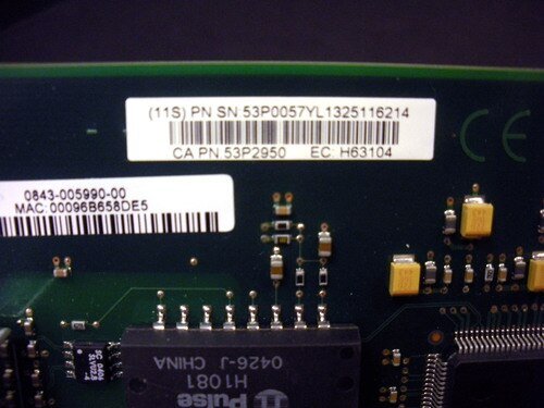 IBM 2849-9406 53P0057 PCI 10 100 Ethernet IOA Adapter