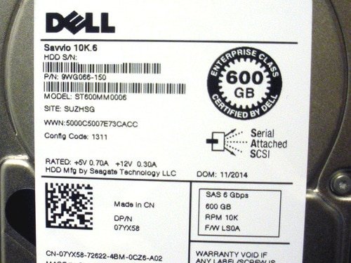 Dell 7YX58 600GB 10K SAS 2.5 6Gbps Hard Drive Seagate ST600MM0006