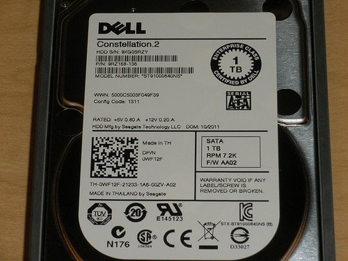Dell WF12F Seagate ST91000640NS 1TB 7.2K SATA 2.5 6Gbps Hard Drive