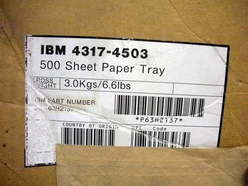 IBM 63H2241 N17 4317 500 Sheet Feeder Drawer with Tray