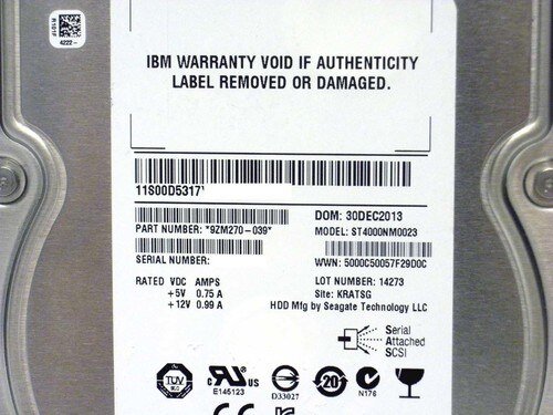 IBM 00AR144 4TB 7.2K 6G NL SAS 3.5in LFF V7000 Hard Drive