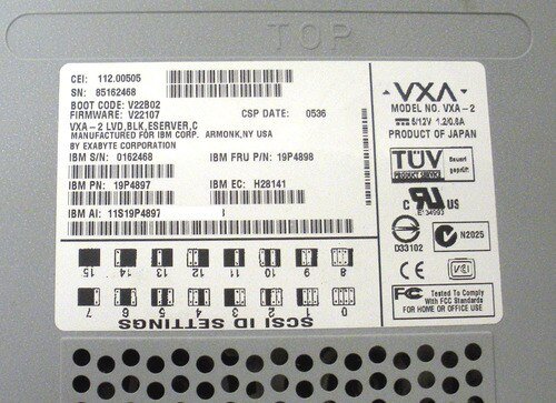 IBM 6120-701X 80 160GB VXA-2 VXA2 Internal LVD SCSI Tape Drive