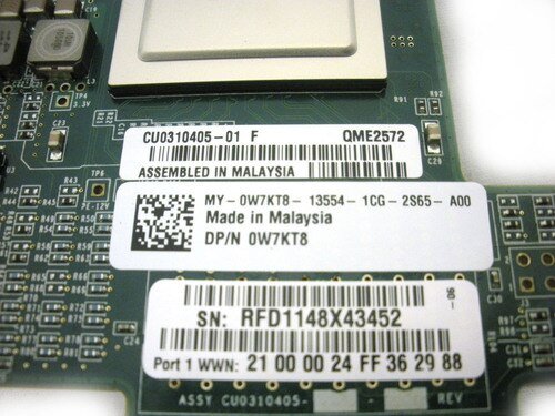 Dell W7KT8 QLogic QME2572 Dual Port 8Gb Fibre Channel Mezzanine Card
