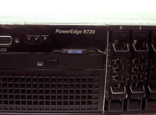 Dell R720 PowerEdge 16X 2.5 Bay Empty Chassis w Backplane Cables Fans 3 Risers