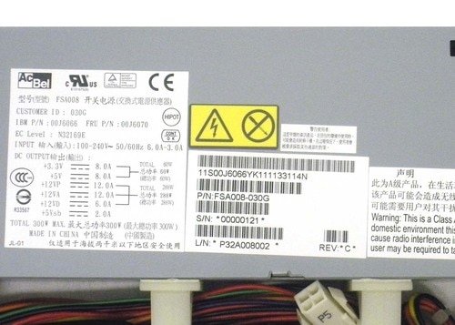 IBM 00J6066 300 Watt X3250 M4 Power Supply