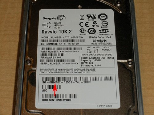 146GB 10K 2.5 SAS 3Gbps Hard Drive Dell HM407 Seagate ST9146002SS