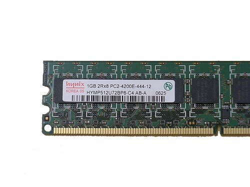 1GB PC2-4200E 533Mhz 2RX8 DDR2 Unbuffered Memory RAM DIMM D6508