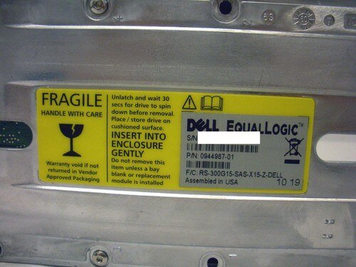 Dell 959R4 EqualLogic 300GB 3.5in 15K SAS Hard Drive w Tray